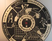 vintage black and white dart board repurposed message board