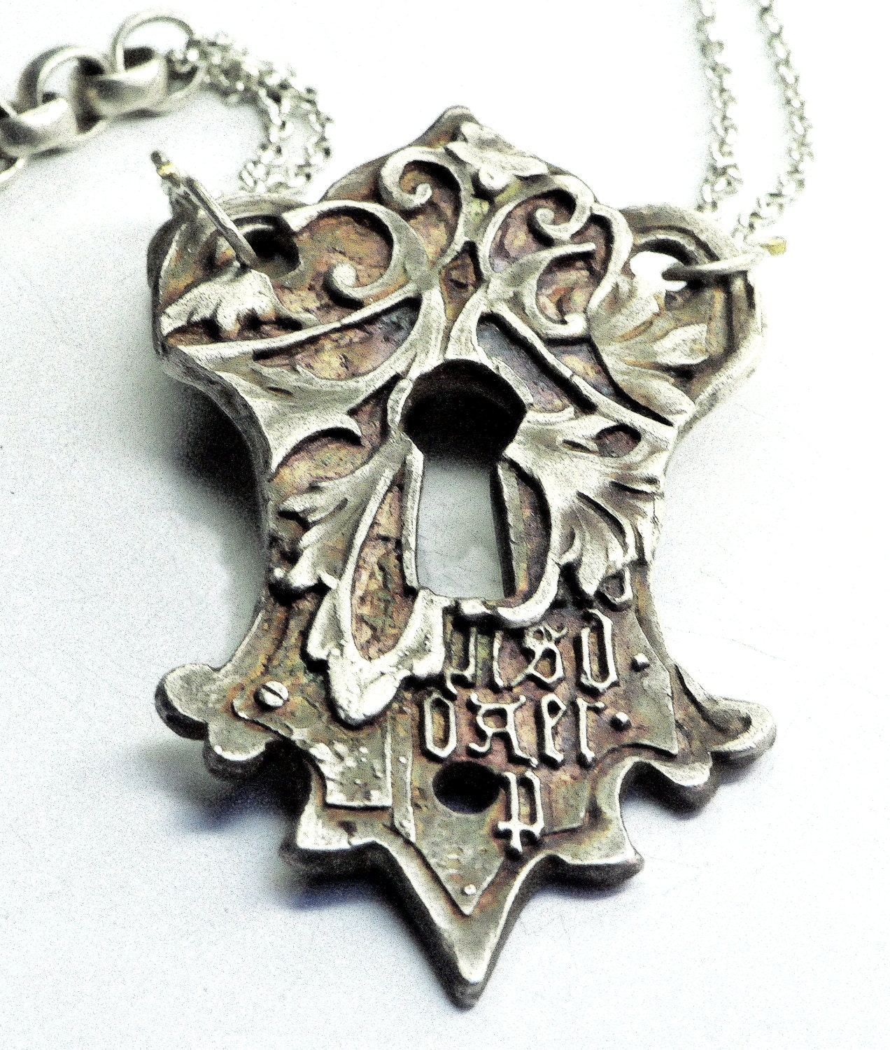 Large Solid Sterling Keyhole Pendant Elemental Adornments Christi Anderson