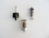 Set of Three Industrial Radio Vacuum Tubes