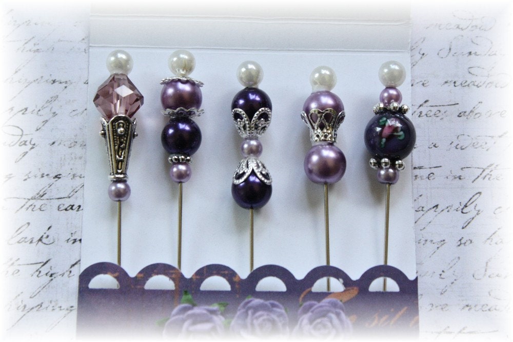 Mini Matchbook Stick Pins for Scrapbooking,Cardmaking or Mini Albums, Purple