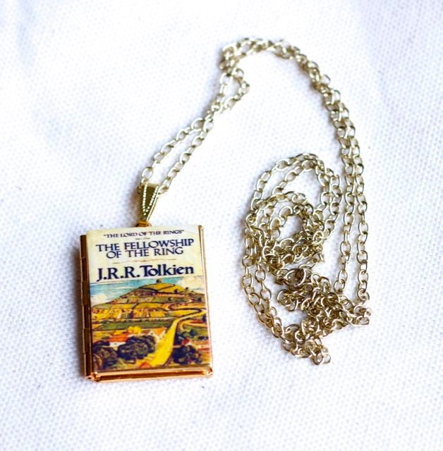 Lord of the Rings Locket - Book Pendant with Chain