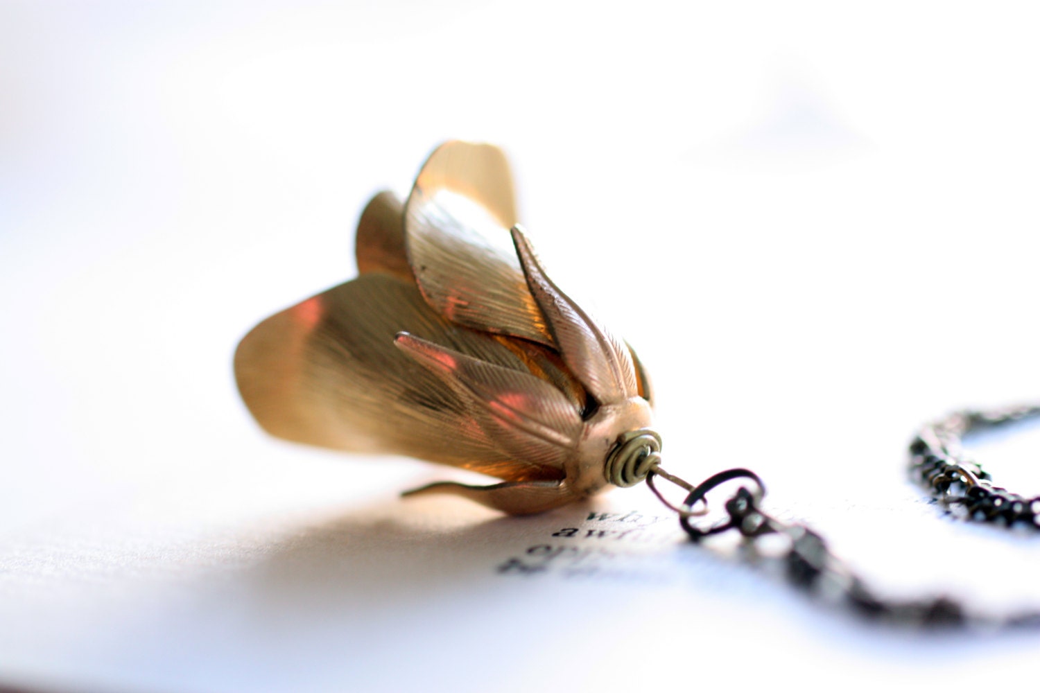 Golden Rose Necklace. Romantic Necklace. Flower Necklace. Yellow Rose. Bridesmaid Jewelry. Summer Wedding Gift Idea