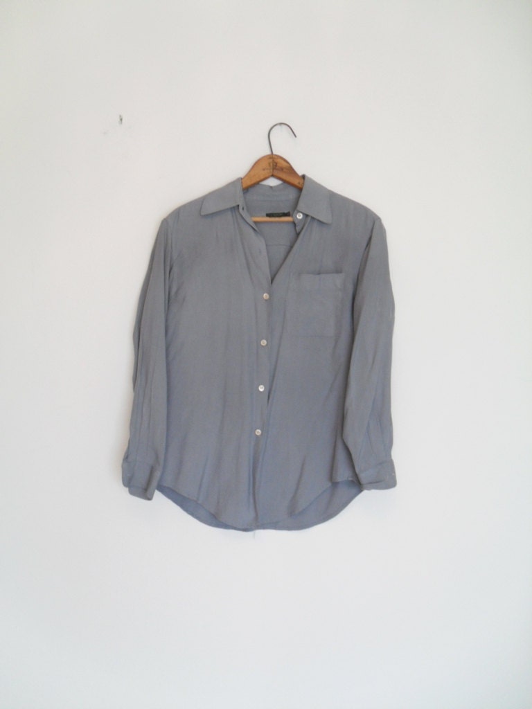 vintage 90s vintage j crew silk blouse petite xs