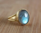 Memorial Day SALE Midnight Blue Labradorite Ring - Chunky Oval Stone Ring - Adjustable, The Northern Lights