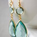 SALE 15 OFF Gold Aqua Blue Quartz Teardrop Earrings - Teal Blue - Something Blue, Summer Weddings