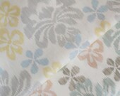 La Sarasa -  lemon and baby blue - Original  design fabric yardage