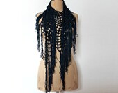 Cotton Summer Shawl- Teal/Navy