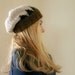 Womens Slouchy Beanie- Olive Green/Brown