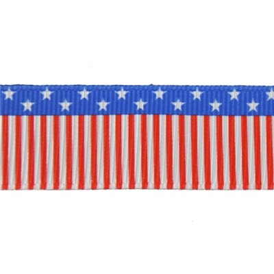 5 YARDS 7/8" FLAG Grosgrain Ribbon
