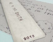 Teacher Gift Bookmark - Personalized Custom End of Year - Hand Stamped Classroom Pressent