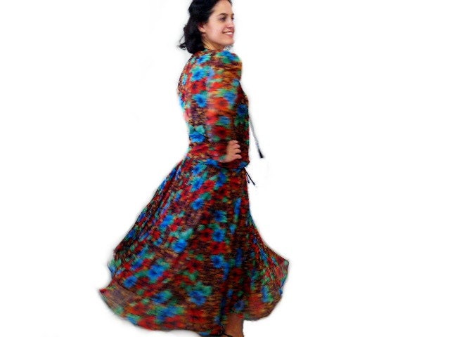 Vintage 80s Diane Freis Dress Two Piece Beaded Floral in Leopard print Tasseled tie Exotic Gypsy Dress