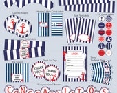 PRINTABLE DIY Nautical Theme Customized PDF Party Package Baby Shower/ Birthday/ Bridal Shower Il_170x135