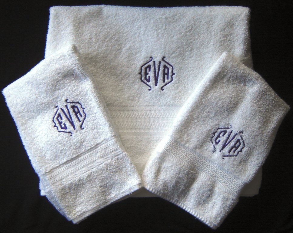 Emboidered Bath Towels