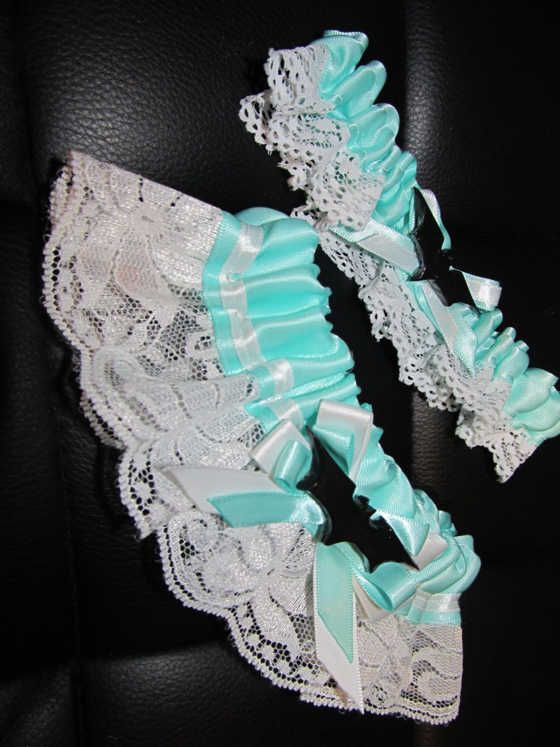 Batman The Dark Knight Modern Logo Bride's & Toss Garter set in CUSTOM COLORS to match your color scheme Geeky Comic Book Superhero Wedding