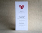 Fingerprint Heart Letterpress Invitation
