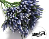 Purple Spikey Bud Flower Picks / Stamens for Millinery & Flower Making Bunch of 12