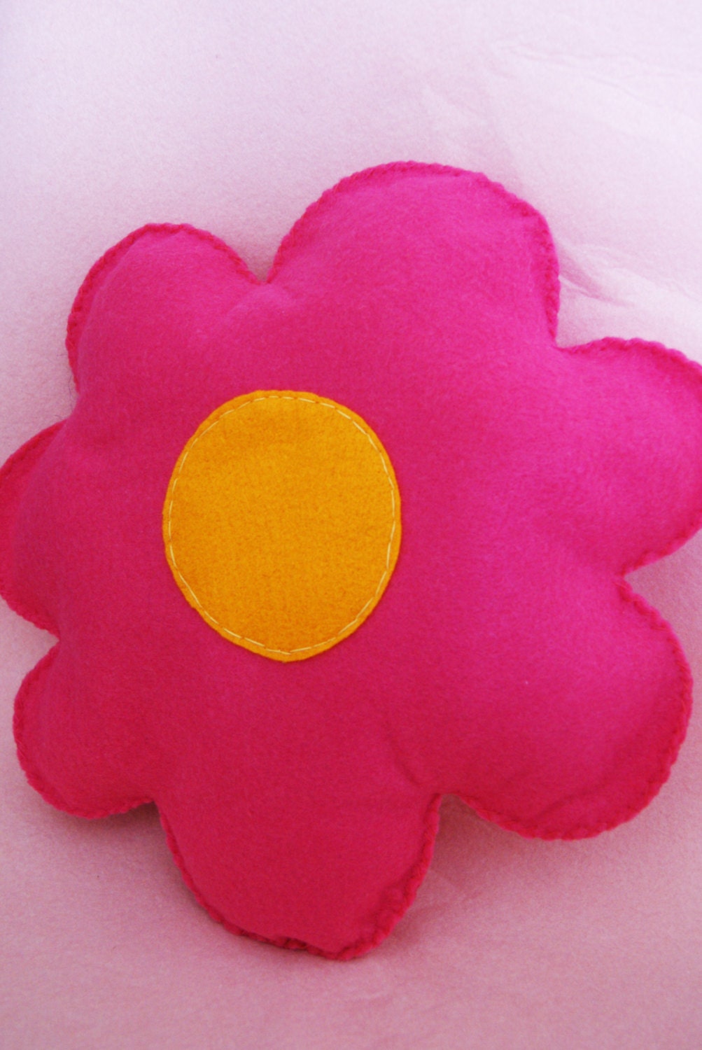 Bright Pink Flower Shaped Plush Cushion/Soft Toy/Pillow Spring Girl Kids