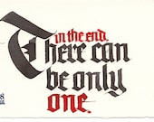 There can be only one