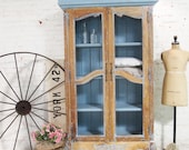 Painted Cottage Chic Shabby Chateau Farmhouse Linen Cabinet CC07
