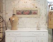 Painted Cottage Shabby White Romantic French Media Cabinet / TV Stand CC29