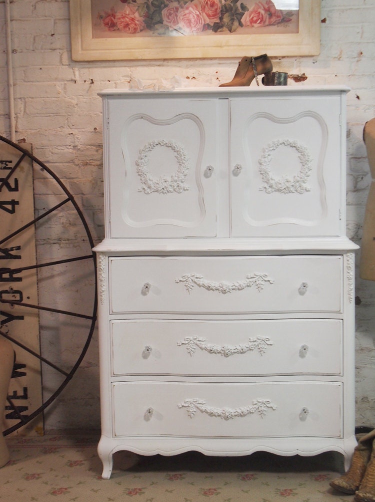 Painted Cottage Shabby White Romantic Dresser CH59