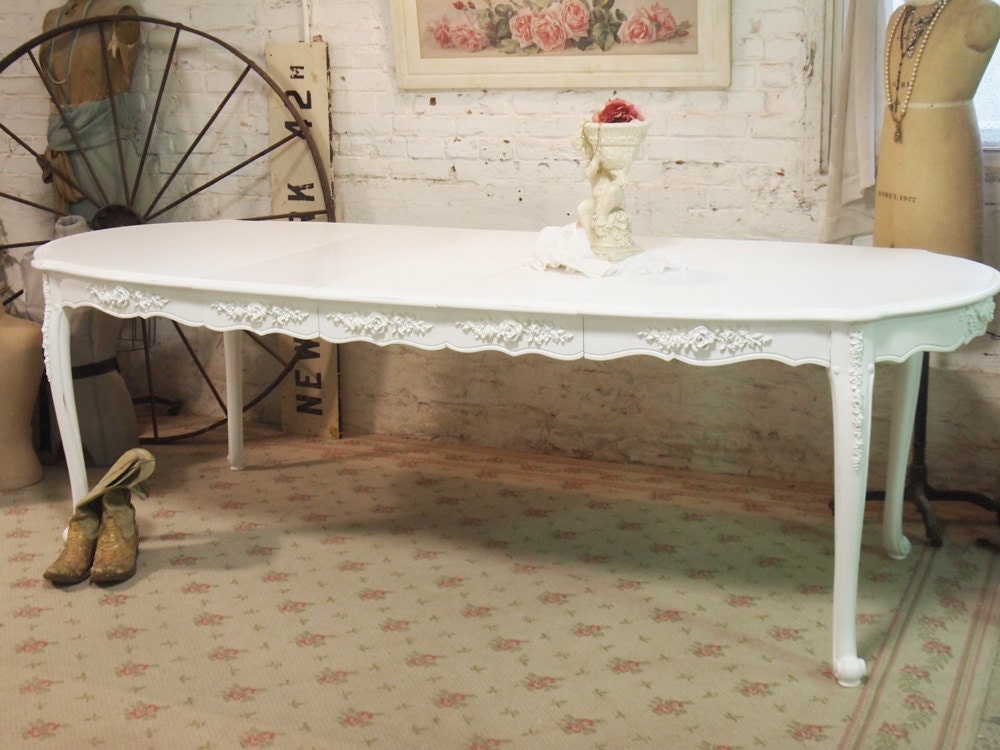 Shabby White French Dining Table TBL21