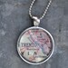 Map Pendant Necklace from Vintage Atlas TRENTON NEW JERSEY