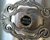 Antique Typewriter Key  Margin Release Key - 6 oz  Flask