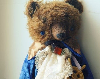 16 inch Artist Handmade Mohair Teddy Bear the Sea Pirate by Sasha Pokrass