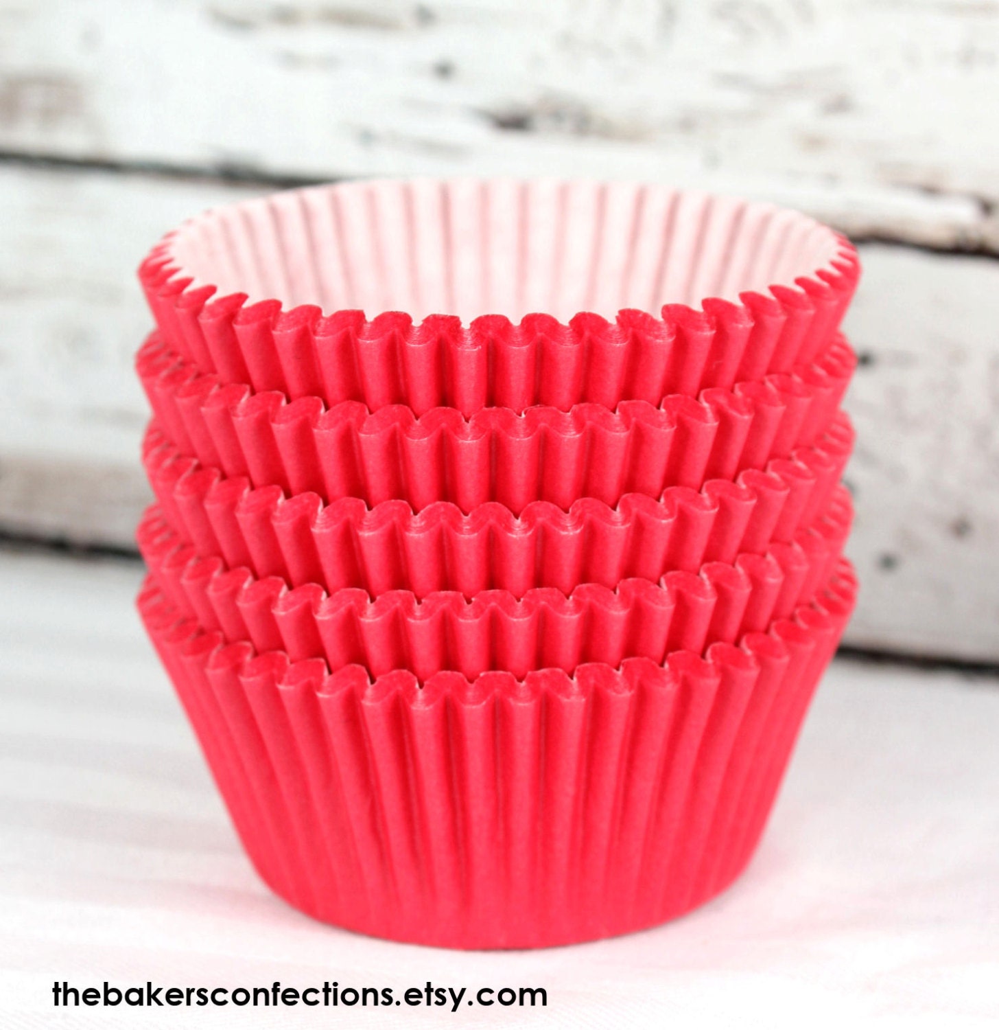 True Red Cupcake Liners - Baking Cups, DESIGNER GREASE RESISTANT (50)