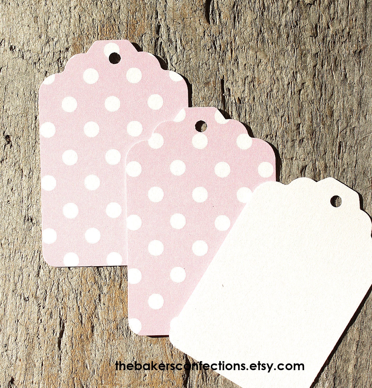 Light Pink Polka Dot Gift Tags (set of 18)