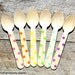 LARGE Wooden Spoons in GIRLS Rainbow Polka Dots - Eco-friendly Wooden Utensils (set of 36)