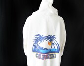 vintage 80s 50 50 CALIFORNIA SUNSET surfer  hooded sweatshirt size S M