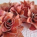 Tangerine & Pink Patterned Paper Flowers - Set of 5