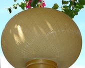 Mid Century atomic 1960s spun fiberglass ceiling pendant light vintage retro authentic