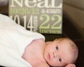 Birth Announcement Subway Art