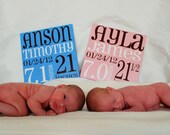Baby Birth Announcement Subway Art baby sign