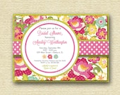 Shabby Chic Bright Spring Flowers Bridal Shower Invite - PRINTABLE INVITATION DESIGN Il_170x135