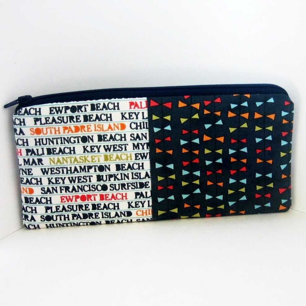 Long Zipper Pouch BEACHES Pencil Case