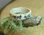 The Wanderer. Handmade carved deer antler ring.