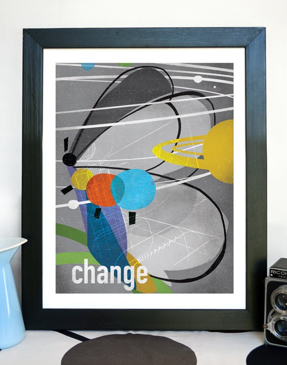 Science Illustration - Change - 11x14 Poster Print - Stellar Science