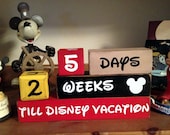 Disney Vacation Countdown Wooden Block Set for Weeks and Days