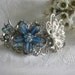 Butterfly Bracelet, Blue Bracelet, Bridal Bracelet, Silver, Cuff Bracelet, Chunky Bracelet, Wedding Jewelry OOAK