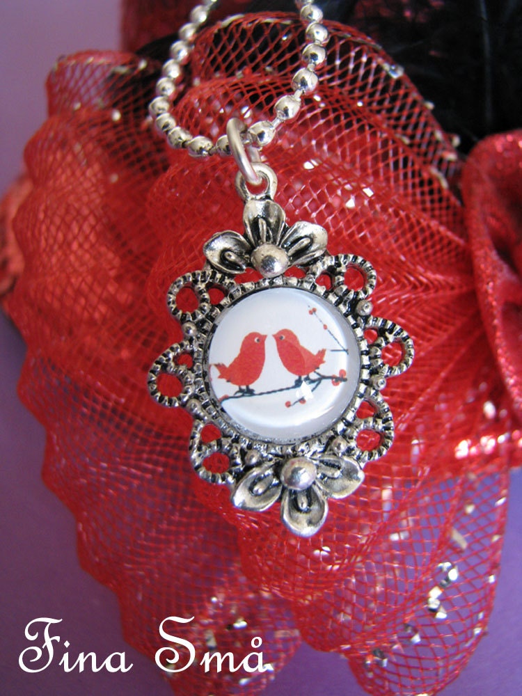 Two little birds Ballchain Necklace