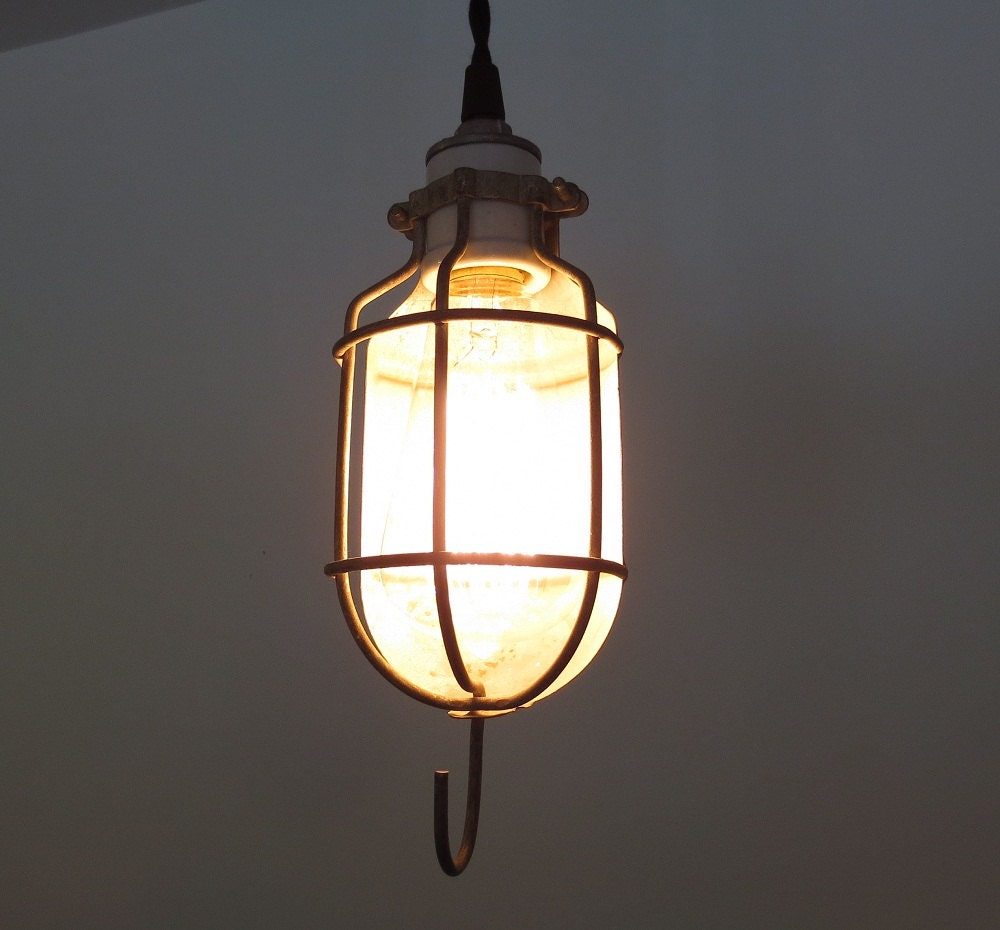 Union. Industrial Bulb Cage PENDANT made NEW