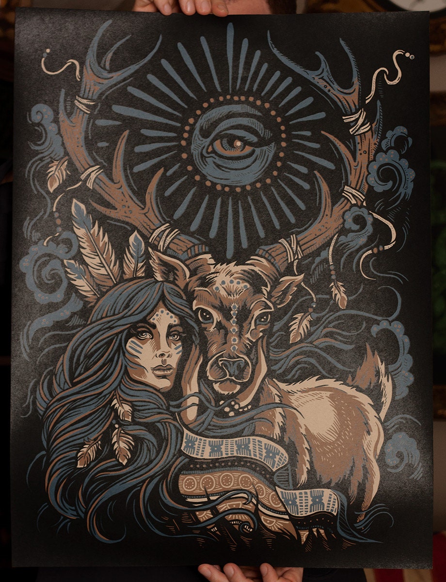 Mother Earth -  Silk Screen Art Print