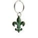 Verdigris Patina Brass Fleur De Lis Keychain