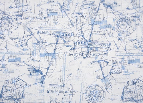 Schooner Nautical Fabric 1 Yard