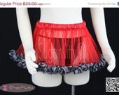ON SALE RTW Red 9" Ultra Mini Sheer Pettislip  - Size M/L - SugarKitty Corsets