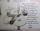 Will You Be My Flower Girl Invitation Silver Embossed - 1 flat card with envelope